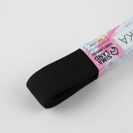 Gum is linen, 20 mm, 2 ± 0.5 m, 6 pcs, black color-1