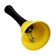 Metal bell, desktop call "Funk", 12.5 x 5 cm, yellow