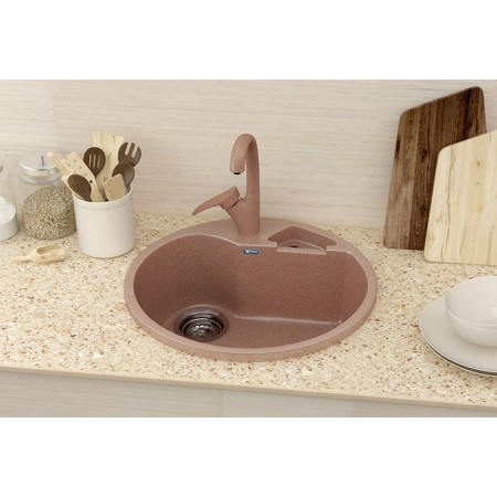 Kitchen wash Ulgran u108-331, d = 505 mm, white color-2