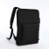 A backpack for a laptop made of textiles with a zipper, an outer pocket, black color