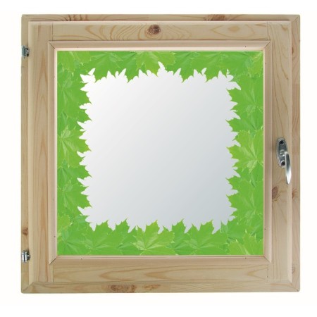 Window 70x70 cm, "maple leaves", single -chamber double -glazed window, seal, needles