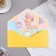 Money envelope "Universal" velvet, yellow background, 19x9.3 cm