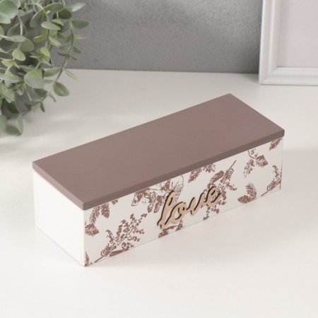Casket tree with divisions "Mushrooms and plants. Love" 23.7x9.5x7.5 cm