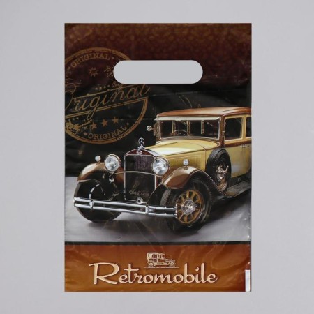 Package "Retro -Mobil", polyethylene with a cut pen, 30 μm, 20 x 30 cm