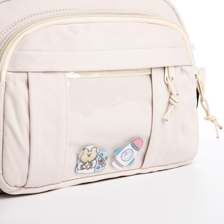 Youth bag with a zipper, white color-3