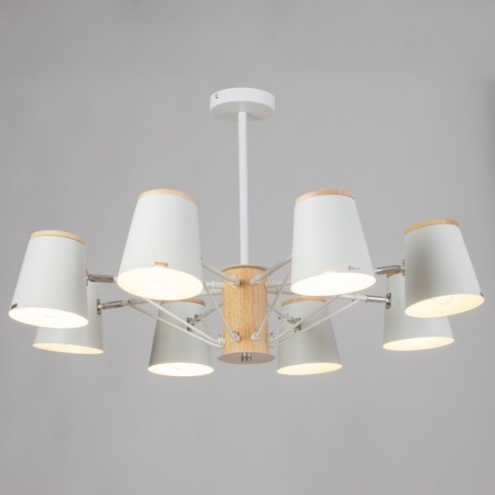 Chandelier "Irvina" 8he27 40W white 85x85x50cm-1