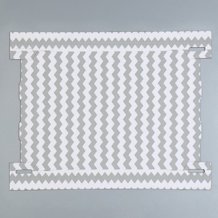 Gift folding white, packaging, “zigzags”, 32.2 x 25.2 x 16.4 cm-3