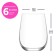 A set of glasses for drinks LAV GAIA, 475 ml, 6 pcs