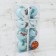 Set of balls plastic D-6 cm, 8 pcs "Santa Claus on a car" Blue