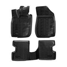 A set of rugs in Airline Salon, Lada Largus 2012-, high side, polymer, black color, 4 pcs