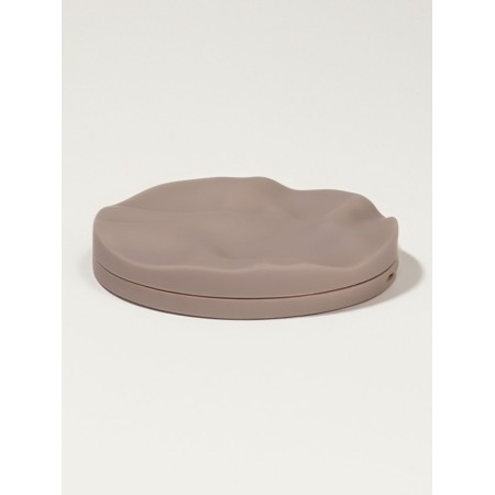 Mirror folding "waves", d = 7.5 cm, color is matte beige-4