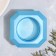 Square Square from gypsum with mowed corners is small, 9x3.5cm, blue