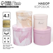 A set of hats for colors 4 in 1, gift packaging, “delicate”, 14 x 13 cm - 20 x 17.5 cm