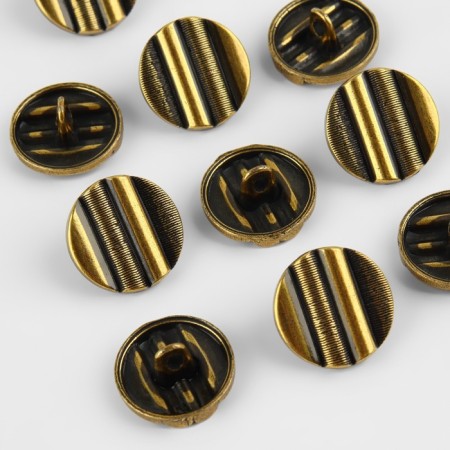 A set of metal buttons on the leg, d = 15 mm, 10 pcs, bronze color-1