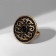 Ring of the "ethnic" patterned circle, black color in black gold, dimensionless