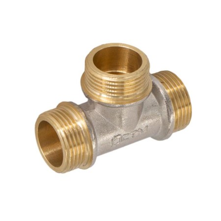 STM tee, 1/2 ", external thread, with a limiter nickel -plated brass