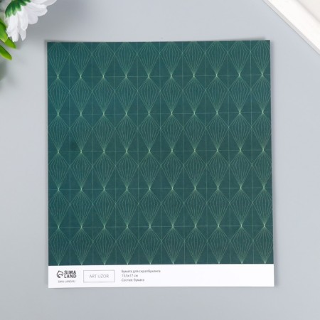 Scrapbooking paper bilateral "Greece" density 180 g 15.5x17 cm-3