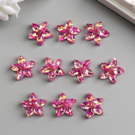 Decor for creativity Plastic "Flower-Piliary" Crystal 1.8x1.8 cm-2