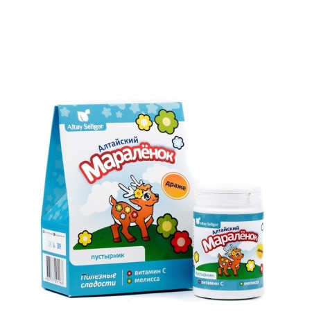 Drage for children Altay Seligor "Altai Harelink", with vitamin C and motherwort, 70 g