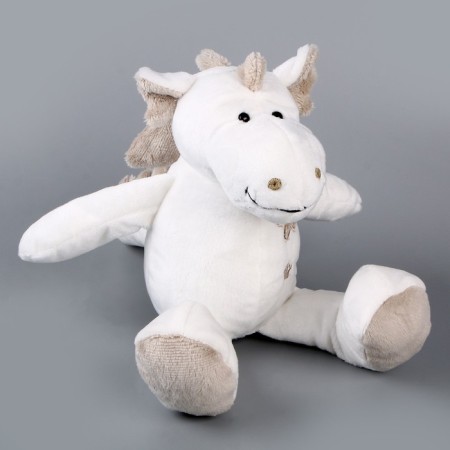 Soft toy "Dragon with stars", 18 cm, white color-3