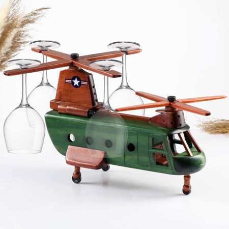 Mini-bar/stand for a bottle helicopter, 39 x 28 x 36 cm