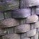 Bamboo wicker basket, d13xh9.5/28cm light purple