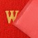 Welcome Hard fifth rug with edging, 38 × 58 cm, red color