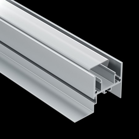 Aluminum profile for the stretch ceiling LED Strip Alm012S-2M, 200x5.2x3.5 cm, silver color-1