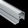 Aluminum profile for the stretch ceiling LED Strip Alm012S-2M, 200x5.2x3.5 cm, silver color