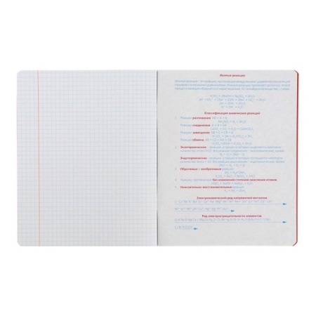 Subject notebook monocolor.element, 48 sheets in the Chemistry Cage, covered cardboard, lamination of software touch, selective varnish, offset block 70 g/m2-4