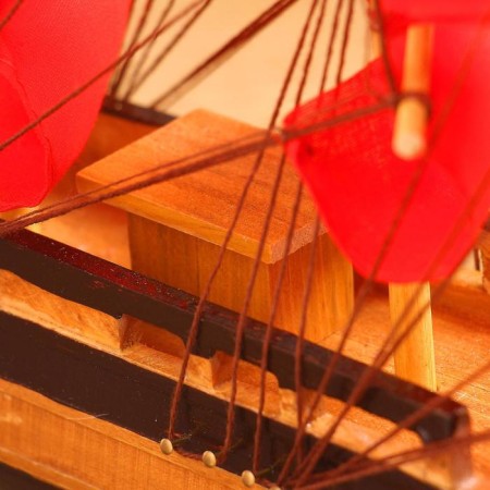 Souvenir medium "Achilles" ship, red sails, 39x44x7 cm-5