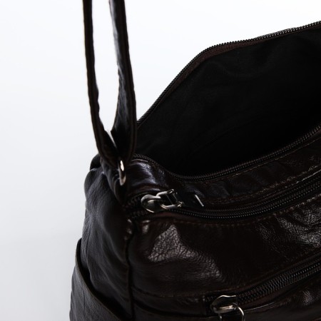 Love bag with lightning, brown color-4