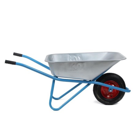 Construction wheelbarrow, single -wheeled: cargo/p 180 kg, volume of 100 l, blue pens-2