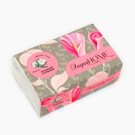Paper napkins in the soft packaging of Home, 200 pcs.