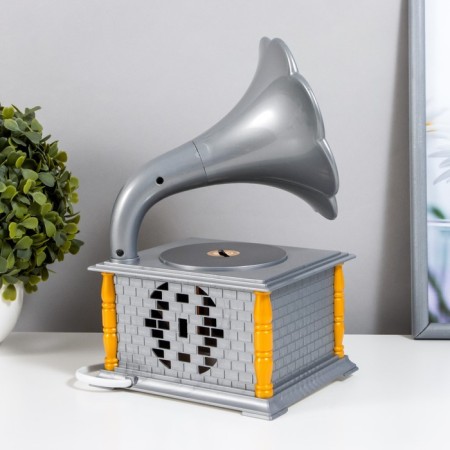 Gramophone table lamp E14 10W gray 14.5x12.3x24.5 cm Risalux-3