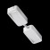 Direct power connector for the built-in track system Technical Tra084C-W-2, 12x2.5x2 cm, white color