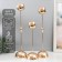 Summary metal per 1 candle "Drop" set 3 pcs d = 5 cm gold 12x36.5, 12x46.5, 12x56 cm