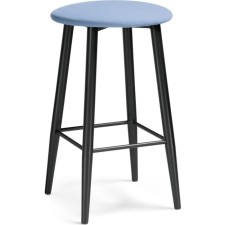 Haric Gangtock chair Metal/velor, black/blue 38x38x62 cm