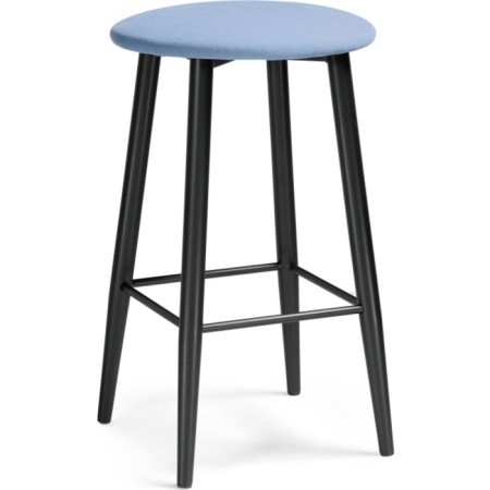 Haric Gangtock chair Metal/velor, black/blue 38x38x62 cm