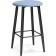 Haric Gangtock chair Metal/velor, black/blue 38x38x62 cm