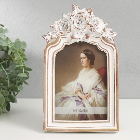 Photo frame Polystone 10x15 cm "Flower Wreath" 22.3x13x2 cm