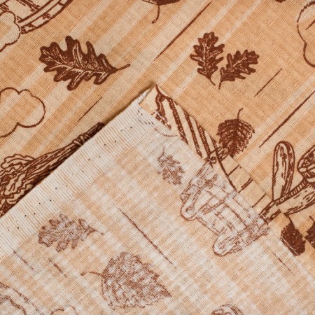 Bath sheet "Bath" 145x 180 cm, 100% HL, waffle leaf-3