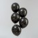 Latex balloon 12 “Star rain”, pastel, black color, 15 pcs.