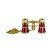 Binoculars Theater Veber Opera BGC, 3 × 25, D07, with a chain, red / gold color