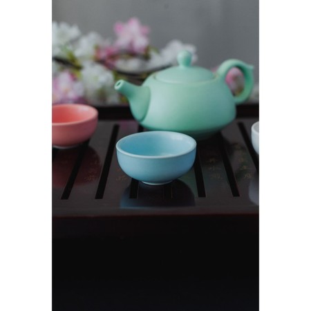 A set for the tea ceremony Ceramic “Morning”, 5 items: 4 Piales 50 ml, kettle 200 ml-11