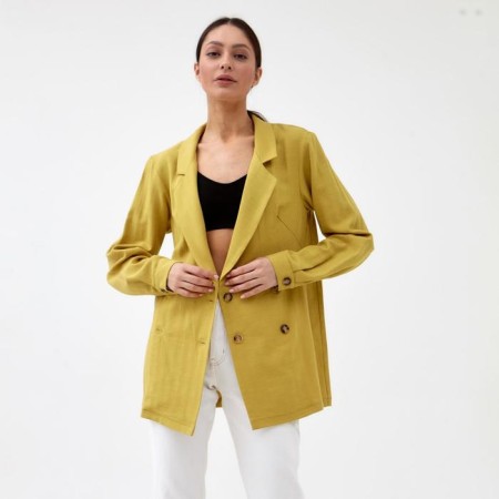 Jacket Women's Double -breasted Mist p. 46, ocher