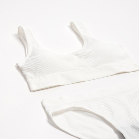 Female set (top, panties) color white, size 42-44-5