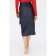 Leather skirt-pencil midi with a cut, size 42