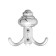 Furniture tundra hook TKD028, two -rod, chrome, 8 pcs TMP