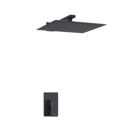 The shower system waserkraft a20219, built -in, tropical shower, black